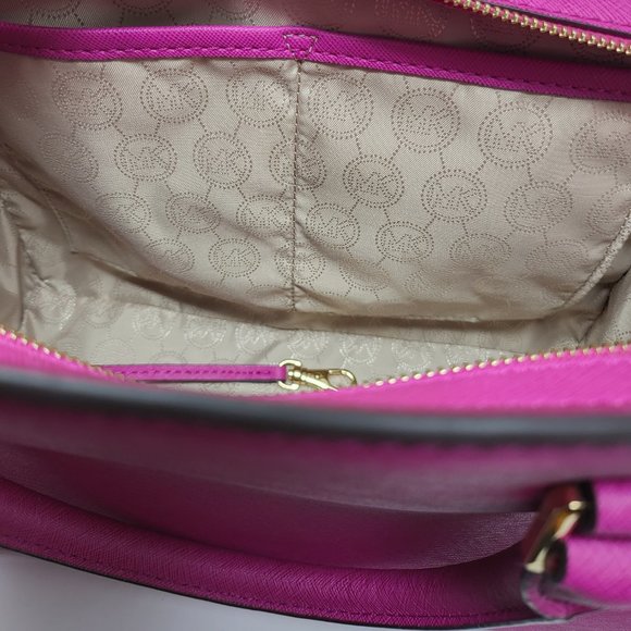 Selma Saffiano Leather Medium Satchel - Picture 7 of 12